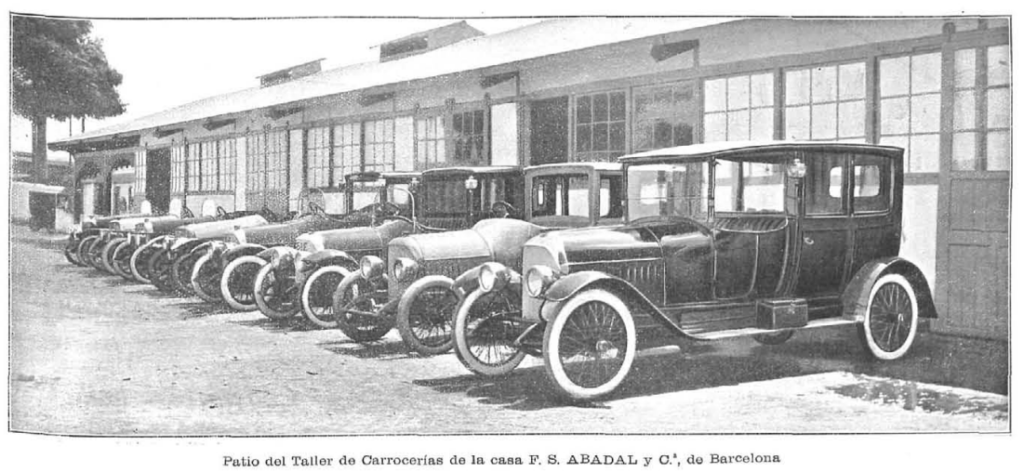 Recorte de la prensa de 1914. Patio de la factoria Abadal