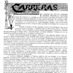 Texto del semanal Los Deportes acerca de las carreras del 24 de septiembre de 1899