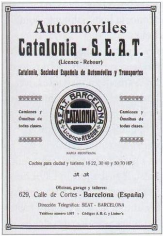 Publicidad en prensa de la marca Catalonia, SEAT